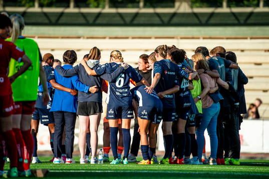 FC Rosengårds spelare deppar