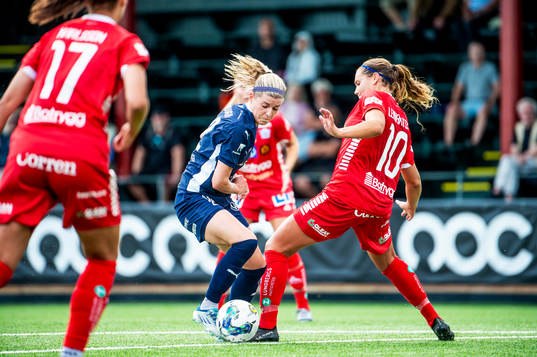 FC Rosengårds Olivia Schough mot Linköpings Emma