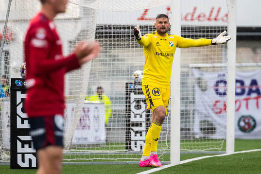 Östers målvakt Miloje Prekovic deppar