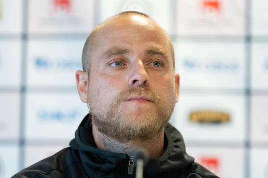 Örebros tränare Rickard Johansson på presskonferensen