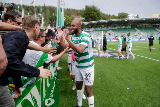 Västerås SKs Jabir Abdihakim Ali jublar