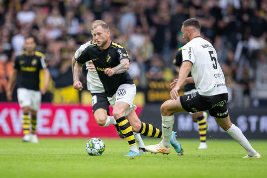 AIKs John Guidetti och Häckens Even Hovland