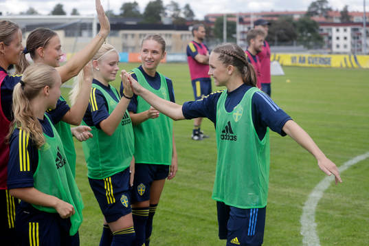 Under en träning med Sveriges u16 landslag