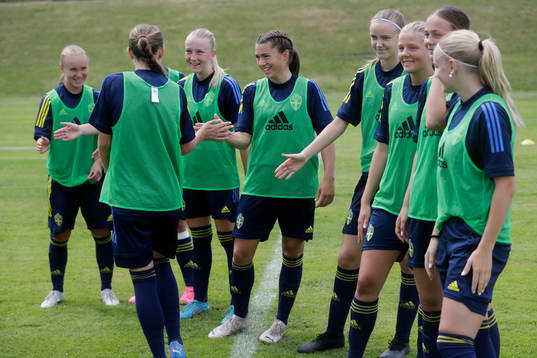 Under en träning med Sveriges u16 landslag