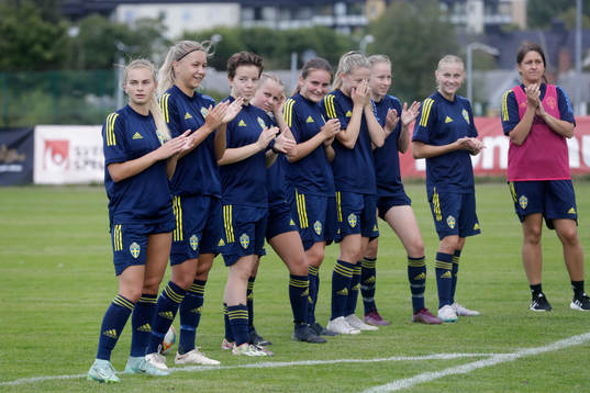 Under en träning med Sveriges u16 landslag