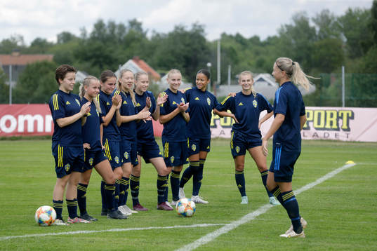 Under en träning med Sveriges u16 landslag