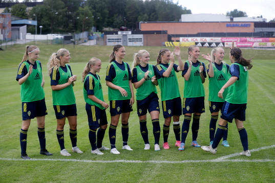 Under en träning med Sveriges u16 landslag