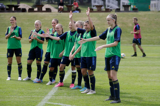 Under en träning med Sveriges u16 landslag