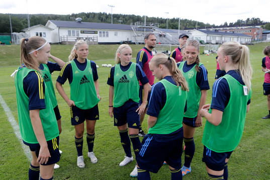 Under en träning med Sveriges u16 landslag