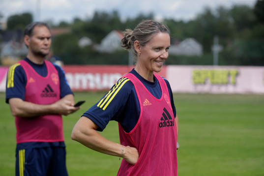 Under en träning med Sveriges u16 landslag