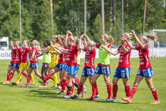 Vittsjös spelare jublar