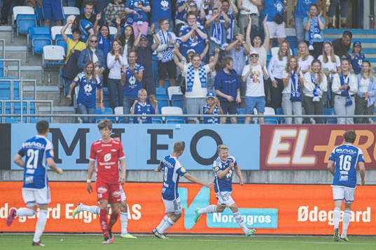 Kristian Eriksen of Molde celebrates