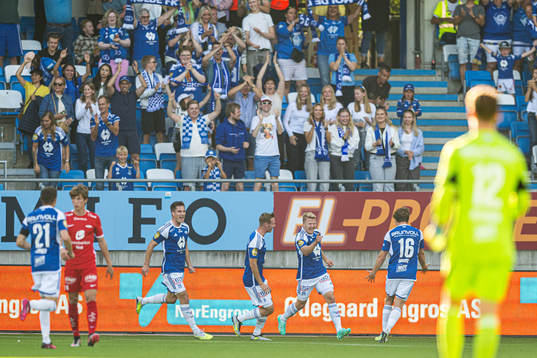 Kristian Eriksen of Molde celebrates