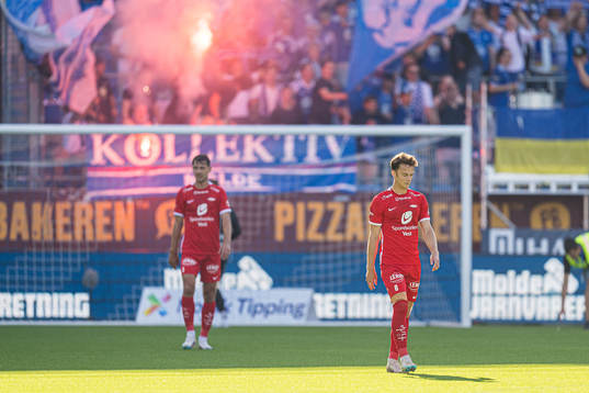 Felix Horn Myhre of Brann looks dejected