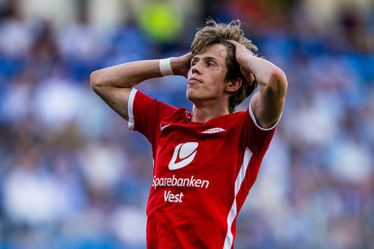 Niklas Jensen Wassberg of Brann looks dejected