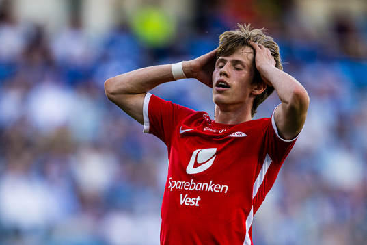 Niklas Jensen Wassberg of Brann looks dejected
