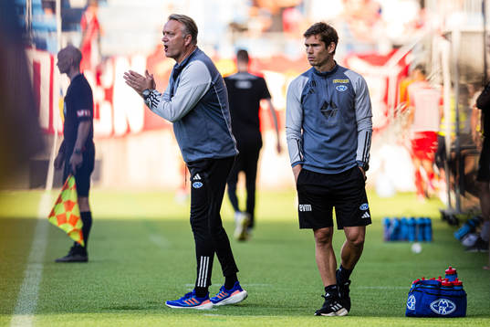 Erling Moe, head coach of Molde, and Eirik Mæland,