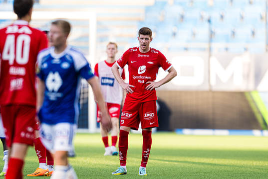 Thore Baardsen Pedersen of Brann looks dejected