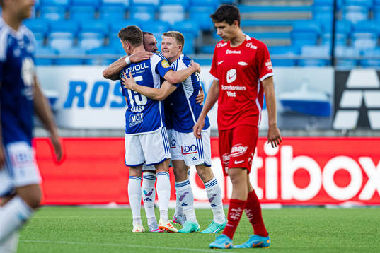 Veton Berisha and Kristian Eriksen of Molde celebrates