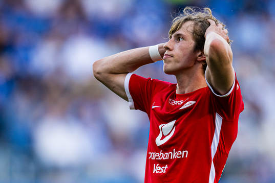 Niklas Jensen Wassberg of Brann looks dejected