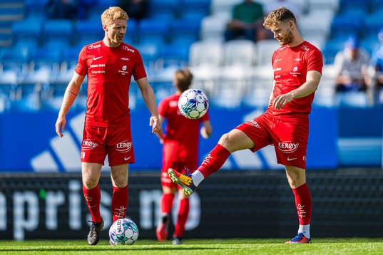 Sivert Heltne Nilsen and Ole Didrik Blomberg of Brann