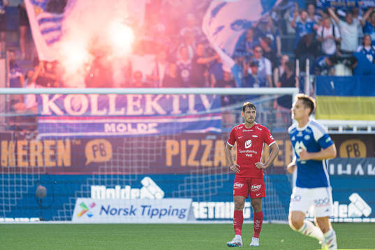 Fredrik Pallesen Knudsen of Brann looks dejected