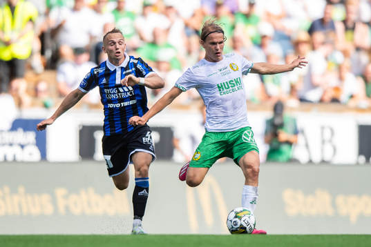 Sirius Aron Bjarnason och Hammarbys Markus Karlsson