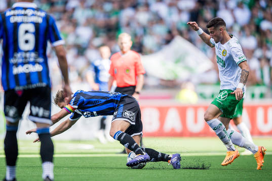 Sirius Daniel Stensson och Hammarbys Viktor Djukanovic