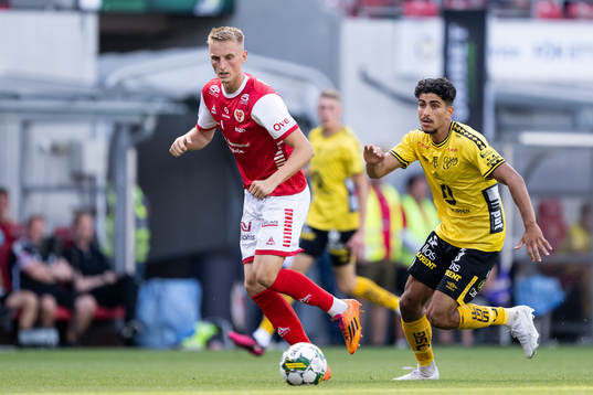 Kalmars Elias Olsson och Elfsborgs Ahmed Qasem