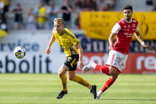 Elfsborgs Jeppe Møldrup Okkels och Kalmars Deniz Hummet