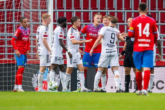 Dispyt mellan Helsingborgs och Östersunds spelare