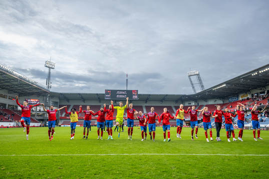 Helsingborgs spelare jublar