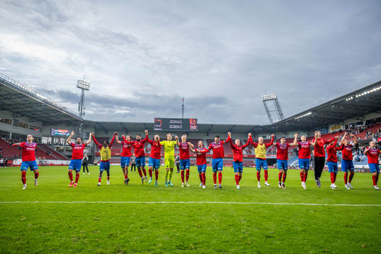 Helsingborgs spelare jublar