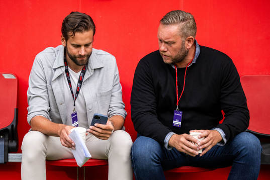 Helsingborgs tillförordnade sportchef  Mikael Dahlberg och