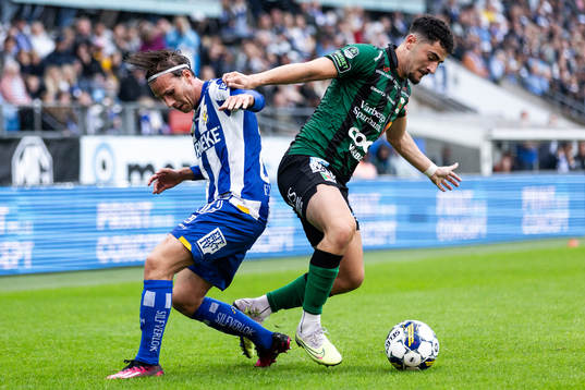 IFK Göteborgs Lucas Kåhed och Varbergs Ismet Lushaku