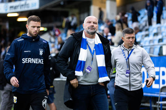 IFK Göteborgs Marcus Berg och klubbdirektör Håkan Mild