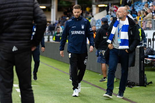 IFK Göteborgs Marcus Berg och klubbdirektör Håkan Mild