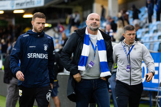 IFK Göteborgs Marcus Berg, klubbdirektör Håkan Mild och