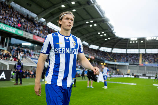IFK Göteborgs Johan Bångsbo innan fotbollsmatchen i
