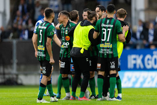 Varbergs spelare jublar
