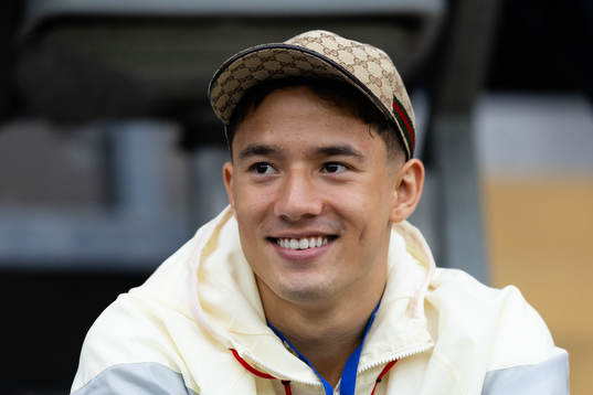 IFK Göteborgs Hussein Carneil på läktaren innan