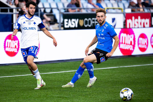 IFK Norrköpings Laorent Shabani och Halmstads Jack