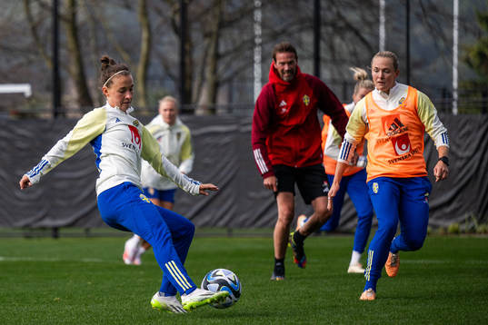 Julia Zigiotti Olme and Magdalena Eriksson of the Swedish