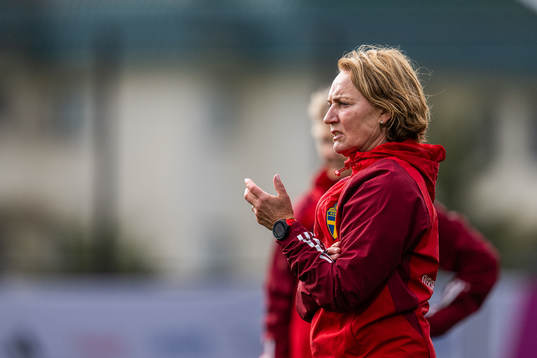 Physio Annica Näsmark of the Swedish women's national