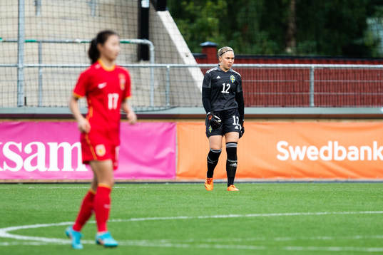 Goalkeeper Sofia Hjern of Sweden