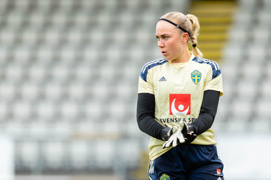Goalkeeper Sofia Hjern of Sweden