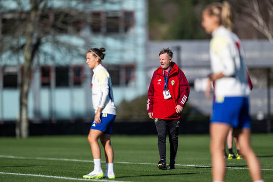Julia Zigiotti Olme and head coach Peter Gerhardsson of the