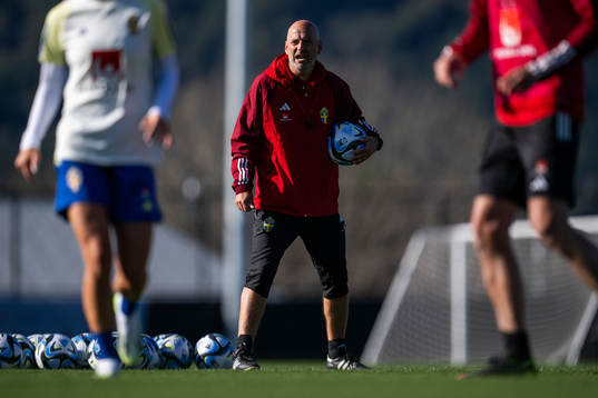 Assistant coach Magnus Wikman of the Swedish women's