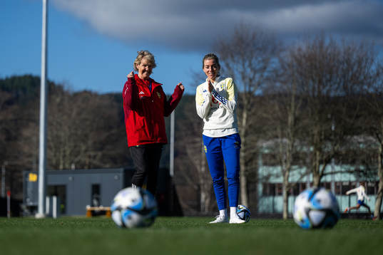 Physio Kristina Forsblom and Linda Sembrant of the Swedish