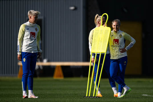 Lina Hurtig, Stina Blackstenius and Rebecka Blomqvist of